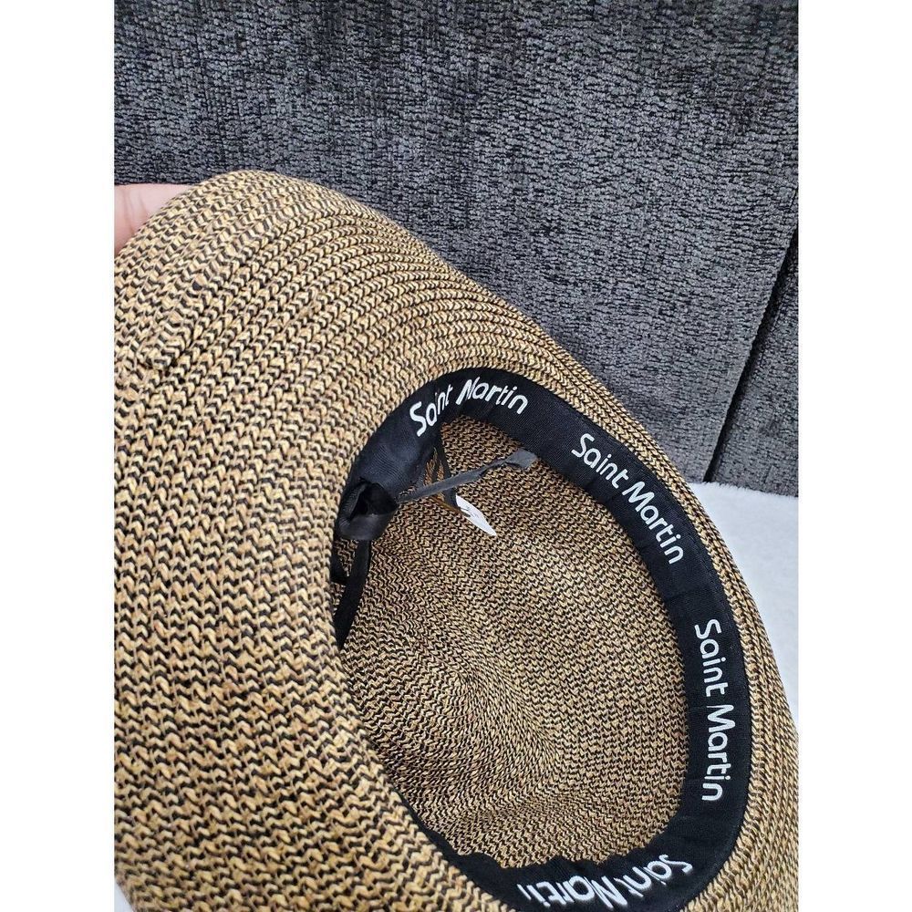Saint Martin Straw Fedora Men's Hat OS - Picture 11 of 11